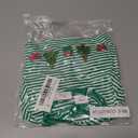 ZAXARRA Baby Christmas Sweatshirt Romper Striped Waffle Knit Jumpsuit Christmas Tree Embroidery Cute Boy Girl Holiday Outfit (0-3 Months, Green)