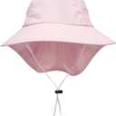 BQUBO Toddler Baby Sun Hat Kids with Neck Flap UPF 50+ Wide Brim Bucket Hats Adjustable Baby Mesh Breathable Summer Hats