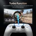 BETMI Wireless Controller for PS5/Pro/Slim/PC, Bluetooth, Hall Joysticks, Turbo, Dual Vibration, 6-Axis Gyro, 3.5mm Jack, Built-in Speaker(Off-White)