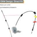 Rear Door Upper & Lower Latch Cables, Compatible with F-150 F-250 Left & Right Back Door Upper & Lower Latch Cables Repair Kit 32.2 Inch & 23.5 Inch