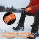 Waterproof Winter Work Gloves Men,Cold Weather Insulated Work Gloves Thermal Liner Superior Grip Latex Coating Warm for Outdoor x-large (Orange-2pairs)