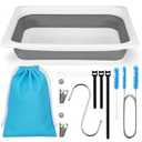 XANGNIER Cleaning Brush Kit for CPAP Mask,Standard 15mm-22mm Hose,Tube,Water Chamber,6.5 Ft Thick Hose Brush and Foldable Wash Basin for CPAP Machine Equipment Accessories Cleaner Supplies,10 PCS