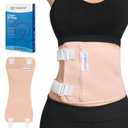 Castor Oil Wrap Stomach & Belly  Reusable Organic Cotton Wrap, Adjustable Straps  Supports Gut & Liver Detox with Heat/Ice Therapy Pocket - for Women & Men - XS-S