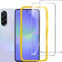 ivoler 2 Pack Tempered Glass for Samsung Galaxy A37 6.7 2026/ A36 5G 6.7" 2025 Screen Protector with [Easy Installation Frame], Anti-Scratch Case Friendly Clear HD Film (Transparent)