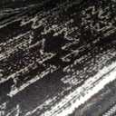 Area Rug 6x9 Rug Machine Washable Non-Slip Low Pile Print Pattern Western Rug for Living Room Bedroom Entryway Tribal Series -Black