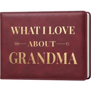 What I Love About Grandma Leather Book – A Fill-In-The-Blank Keepsake Journal Gift for Grandma Birthday Mother's Day Christmas