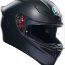 AGV K1 S Solid Gloss Full Face Motorcycle Racing Helmet, Matte Black, Medium