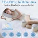 Side Sleeper Pillow for Adults, Ergonomic Memory Foam Pillow with Arm Hole for Neck, Rotator Cuff & Shoulder Pain Relief, Knee Pillow Between Legs, Shoulder Pillow Ideal for Left & Right Side Sleeper