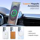 for Samsung Galaxy S25 Ultra Phone Case, S25 Ultra Magnetic Case Built-in Invisible Stand [Compatible with MagSafe] [Military-Grade Protection] Shockproof Cover for Galaxy S25ultra (Clear)
