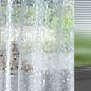 Ga-Geetopia Extra Long - EVA Clear Shower Curtain Liner, Pebble Pattern 72x92 Inch Lightweight Plastic Bathroom Shower Showroom Inner Curtain with Rustproof Metal Grommets and Weighted Magnets