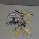 Jiayouy 20PCS Flute Tool Kit, Professional Flute Repairing Maintenance Tool Kit with Carry Bag, LED Leak Light, Key Cover Adjusting Tool, Key Indentation Clip, Pliers, Alcohol Lamp Burner