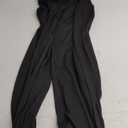 JZC Women's Palazzo Lounge Pants Stretchy Wide Leg Casual Pants Comfy High Waist Flowy Pants  (Medium, A1 All Black)