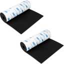 Non Slip Furniture Pads, 5" x 40" Rubber Furniture Pads Anti Skid Pads Non Slip Self Adhesive Cuttable Rubber Tape Strip Roll for Protecting Hardwood Floors Chair Wall Protector - 2 Pack, Black
