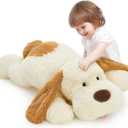 MaoGoLan Giant Stuffed Puppy Dog Big Plush Extra Large Stuffed Animals Soft Plush Dog Pillow for Girls Kids 31 inch (Cream)