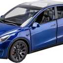 1:24 Simulated Toy Cars Y Alloy Car Model Sound and Light Return Toy Car Die Cast Metal Electric Car Boys Collection Ornaments Gifts (Blue)