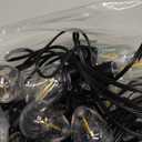 addlon 50FT LED Outdoor String Lights with Edison Shatterproof Bulbs, Weatherproof Strand, Commercial Grade Patio Lights, Decorative for Garden or Patio, Black