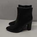 IDIFU Women's Fashion Ankle Boots Comfy Pointed Toe High Heels Side Zipper Booties 7