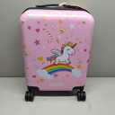 emissary Kids Suitcase for girls, 16" Hardside Unicorn Kids Luggage Set with Spinner Wheels and Backpack, Children Carry on Girls Suitcase Toddler Travel Rolling Luggage Gifts Airline Approved