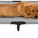 Elevated Dog Bed - 36x29.75-Inch Portable Pet Bed with Non-Slip Feet - Indoor/Outdoor Dog Cot or Puppy Mattress for Pets up to 80lbs by PETMAKER (Gray)