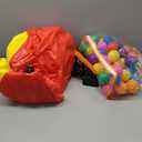 All-in-1 Inflatable Bounce House with 55 Balls for Toddlers 1-3, Playpen, Ball Pit and Trampoline, Thickened Matte PVC, Safety Net, 3-Min Setup with Air Pump for Kids Indoor and Outdoor Play(51'')