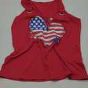 American Flag Lace Up Tank Tops for Women 4th of July Shirts Sleeveless Stars Stripes US Flag Patriotic Tee Tops M