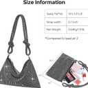 GEMIU Evening Bag Sparkle Purses for Women, Rhinestone Clutch Purse for Women Dressy Sequin Purse