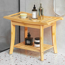Bamboo Shower Bench, Bathroom Bench, Small Bench, Sauna Bench, Corner Bench, Wooden Shower Bench, Shower Stool Wood, Bathtub Bench, Spa Benches