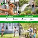 Garden Hose 100 ft, Non-Expandable Water Hose with 10 Function Nozzles, Portable, Kink-Free, Outdoor and Garden Flexible Hose Pipe for Car Wash, Yard, Camper, Lawn, Lightweight Long Hose