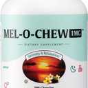 Maxi Health® Melatonin 1mg Chewable Tablets (200 Count) | Kosher | Melatonin Sleep Aid with Enzymax | Fast, Restful Sleep Support for Adults & Kids | Doctor Formulated, Expiry: 02/2028