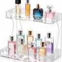 Perfume Organizer for Vanity, Premium Clear Acrylic Makeup Organizer Countertop with Non-Slip Trays, Easy 30-Second Assembly, Holds 1216 Bottles for Bathroom & Dresser (Crystal Clear)