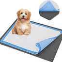 TidyFriend Pee Pad Holder Tray with Corner Clip 28 x 30 Inches - Easy to Clean & Store, No Spill Silicon Training Pad for Dogs (Grey)
