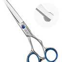 ULG Hair Cutting Scissors for Kids, 6.5” Safety Round-Tip Hair Scissors for Baby Toddler Children Hair Cutting and Trimming, Ergonomic Offset Handles, 100% Japanese Stainless Steel, Ultra Sharp