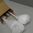 Eaasty Toilet Bowl Mop Toilet Bowl Brush White Soft Swab Bathroom Brush with Holder Long Handle Cleaning Scrubber Bathroom Accessories(4 Pcs)