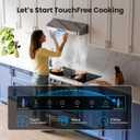 VIKIO HOME Under Cabinet Range Hood 30 Inch, 980CFM Fast Venting Ducted, Kitchen Hood With 3 Speed Gesture Sensing & Touch Control, Stainless Steel Stove Vent Hood With LED Light And 2 Baffle Filters