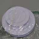 FLOWERCAT 60PCS White Plastic Plates - Heavy Duty White Disposable Plates for Mother's Day/Birthday Party/Wedding -serve for 30 guests Include 30PCS 10.25" & 30PCS 7.5" Plates for Party