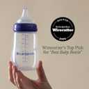 Lansinoh Anti-Colic Baby Bottles for Breastfeeding Babies, 8 Ounces, 3 Count, Includes 3 Medium Flow Nipples, Size M