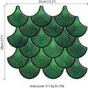 Mosaicowall Peel and Stick Backsplash self Adhesive Tile,3D Wall PU Gel Vinyl Tiles for Home Decor, Stick on Kitchen Bathroom Backsplash (Set of 10 Tiles) (Green)