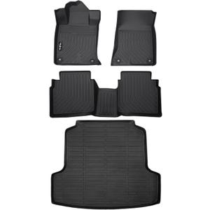 Wailtnb-Car Floor Mats for Nissan Altima 2019-2025 All Weather Floor Mats Cargo Mat Car Mat for Altima Waterproof Full Set Accessories Black 2025