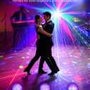 Telbum DJ Lights with Stand, 7 in 1 DJ Light for Party, DMX & Sound Activated Laser Light Show, Disco Ball & UV Strobe Effect Stage Lights Package for Gig Bar Band Events Wedding Christmas
