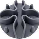 Slow Feeder Insert for Dogs & Cats, 3 Sizes Food-Grade Silicone Anti-Choking Puzzle Feeder, Non-Slip Suction Cup Design, Fits Most Bowls, Bloat Stop Pet Feeding Solution (Small 4 inchs, Grey)