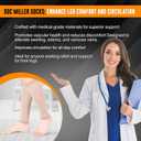 Doc Miller Calf Compression Sleeve - 1 Pair 20-30mmHg Support (Tan Skin, X-Large)