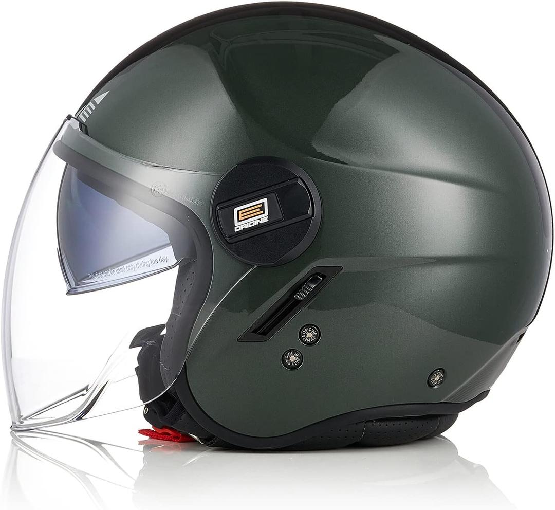 ORIGINE 3/4 Open Face Motorcycle Helmet Scooter Helmet Jet Helmet with Double Visor DOT Approved