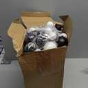 2 Pcs Christmas Ball Garland 6 ft Ball Ornaments Christmas Bulb Garland Xmas Tree Bauble Decorations for Party Supplies Indoor Outdoor Home Office Decoration Accessories(Black,White)