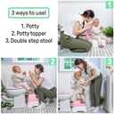 Ingenuity Prepare to Potty 3-in-1 System - Potty Training Toilet, Topper, Step Stool, Easy Setup, Pink, For Toddlers 18 Months+