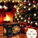 Twinkle Star 100 LED Star String Lights, 33FT Plug in Fairy String Lights Waterproof for Bedroom Decor, Indoor, Outdoor, Wedding Party, Christmas Tree, New Year, Ramadan, Warm White
