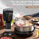 PuffHide Indoor Purifier Fan, Portable Smoke Fan with Adjustable Angle & Washable Filter, Compact Exhaust Fan for Indoor Use, BBQ & Hot Pot (Black-Gold)