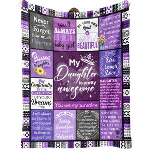 Daughter Gifts from Mom, Dad, Daughter Birthday Gifts, Daughters Blanket, Christimad Birthday Gift for Daughters Adult, to My Daughters Blanket 60x50 Inches