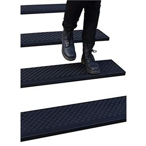 FINEHOUS Rubber Stair Treads Non-Slip Outdoor 42”x10” (5-Pack) – Anti-Slip Step Mat with Nosing