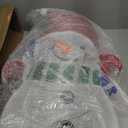 Hausse 2 Pack Christmas Garden Metal Stakes, 31.5 Inch Decorative Snowman and Santa Claus, Xmas Yard Signs for Outdoor Decorations, Holiday New Year Home Decor for Lawn Pathway Patio