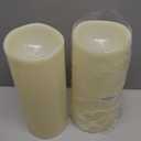 NURADA Large Outdoor Flameless Candles 12" x 5" - Waterproof LED Pillar Flickering Candle Battery Operated with Timer Remote Control for Patio Porch Lanterns Decor - Long Lasting Set of 2 (Ivory White)